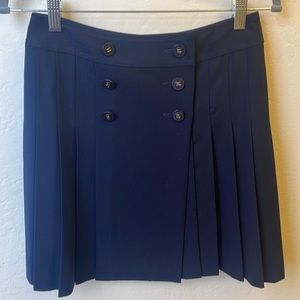 CHANEL pleated navy skirt